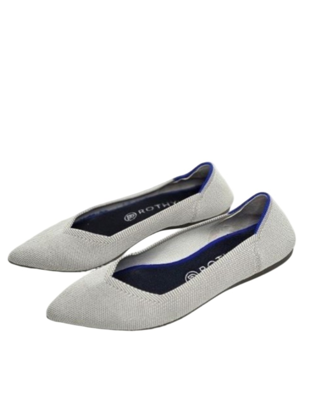 Rothy's Flax Birdseye The Point Fats Light Gray Women's Size 10
